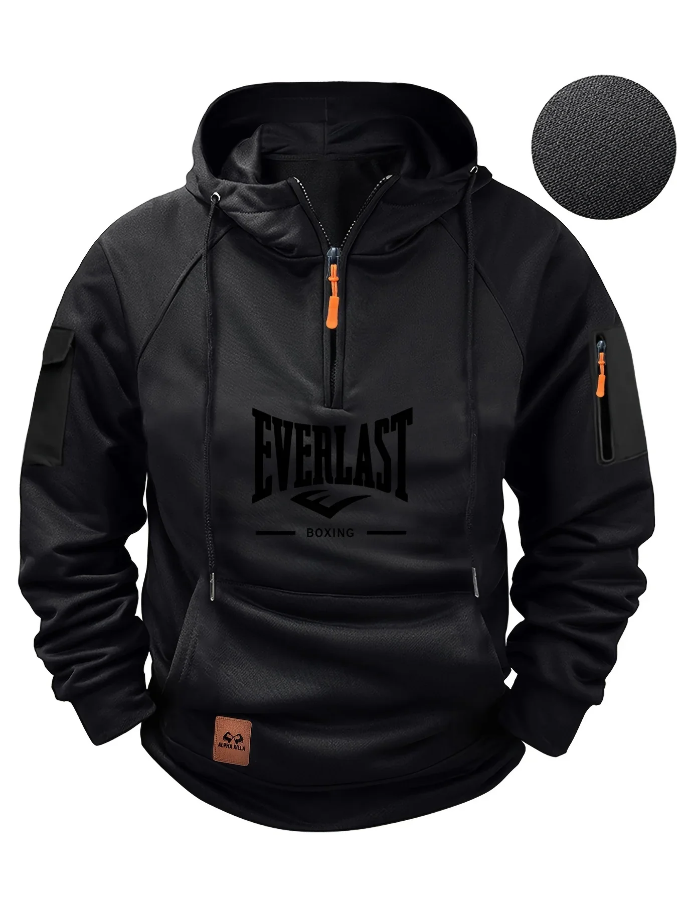 Novo moletom masculino de alta qualidade com zíperes e vários bolsos em 2025. Moletom com boné polar masculino elegante e casual