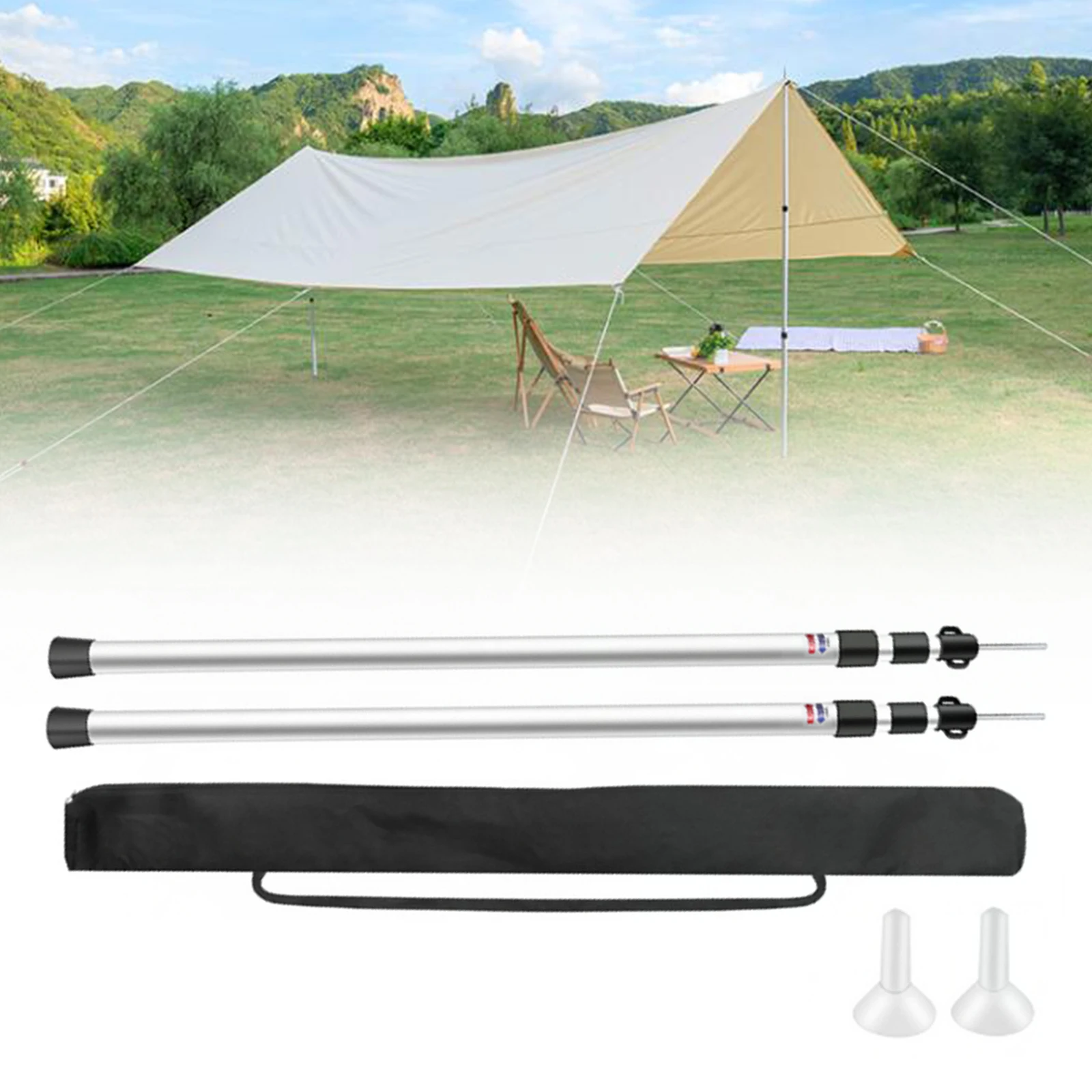 Outdoor Adjustable Support Pole: Durable and Versatile, Perfect for Tents, Canopies, and Various Outdoor Activities