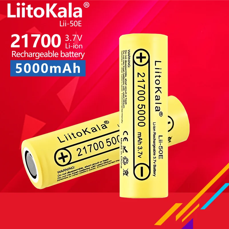1-40 шт. LiitoKala Lii-50E 21700 5000 мАч аккумуляторная батарея 3,7 В 5C разрядные батареи высокой мощности для бытовой техники