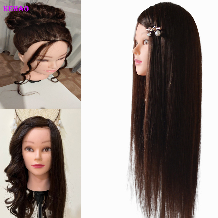 85% Echthaar Puppe Kopf Für Frisur Professionelle Ausbildung Kopf Kit Mannequin Kopf Styling Zu Praxis Heißer Curl Eisen Glätten