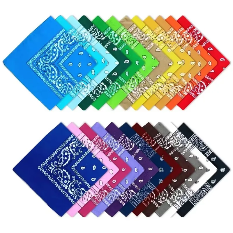1/2/3 stücke Männer Frauen Baumwolle Bandana Haarband Cowboy Herren Biker Sport Kopfbedeckung Handgelenk Hairwrap Einseitig Kopf Wrap Schal Paisley