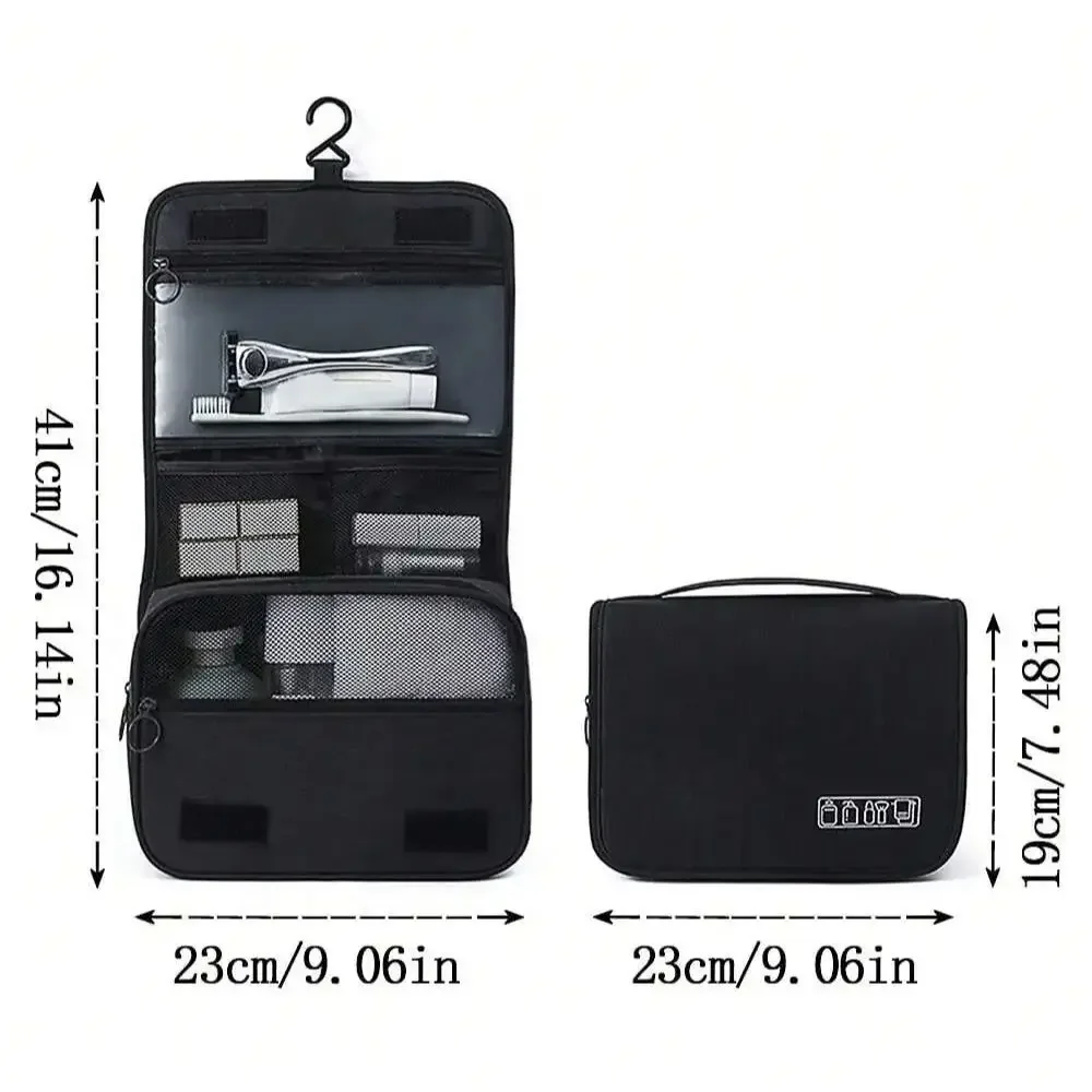 Trousse de toilette pliable, boîte de rangement, sac de rangement suspendu, trousse de maquillage de salle de bain