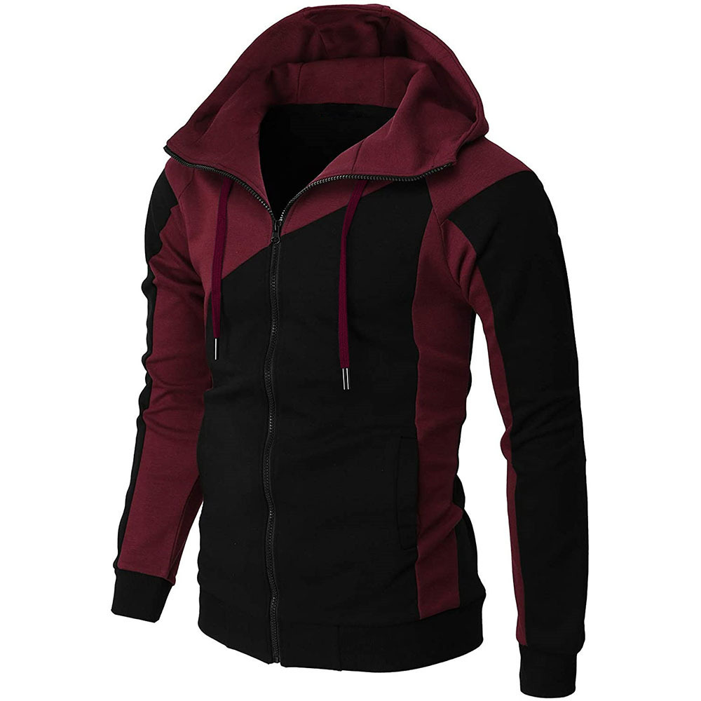 Sudaderas con capucha y cremallera de alta calidad para hombre, chaqueta Retro Harajuku de color sólido, Sudadera con capucha con cremallera de calle, sudadera holgada informal, ropa