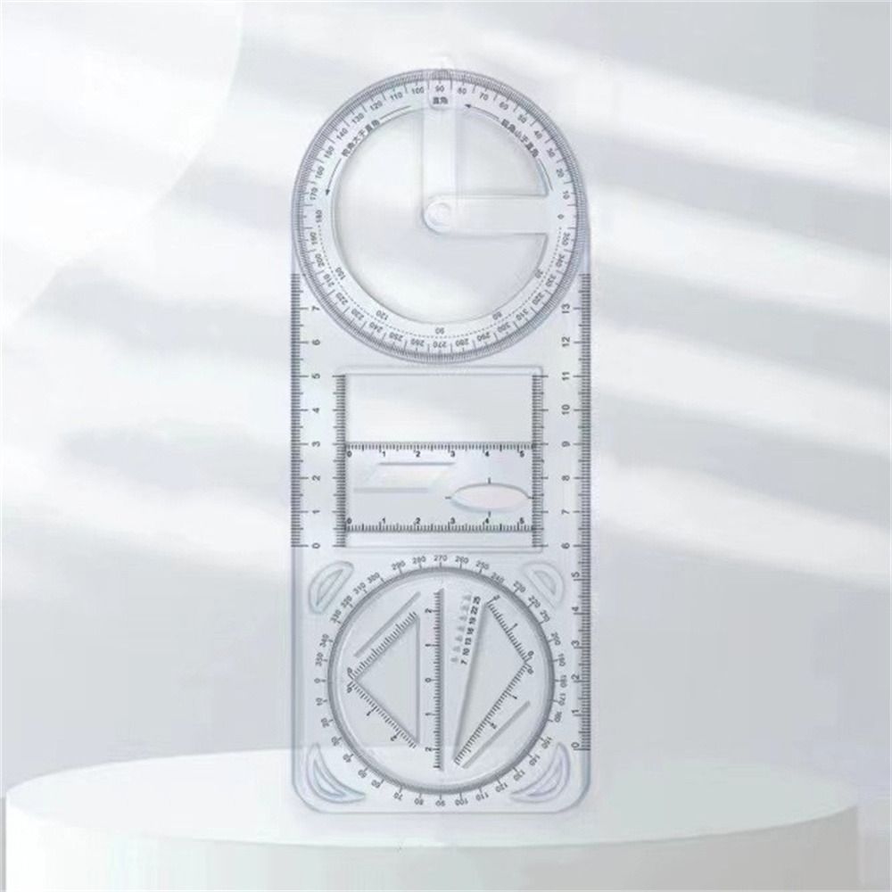 Primary School Students Activity Angle Multifunctional Drawing Ruler for Middle and High School Function Geometry Ruler Straight