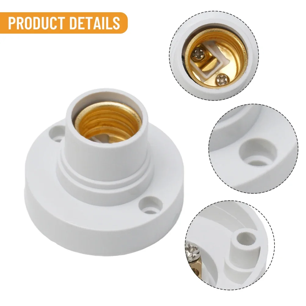 10Pcs E14 Light Bulb Holder Base Fitting Screw Cap LED Light socket bulb e14 Lamp Fixing Adapter Converter 100-230V Lamp Base