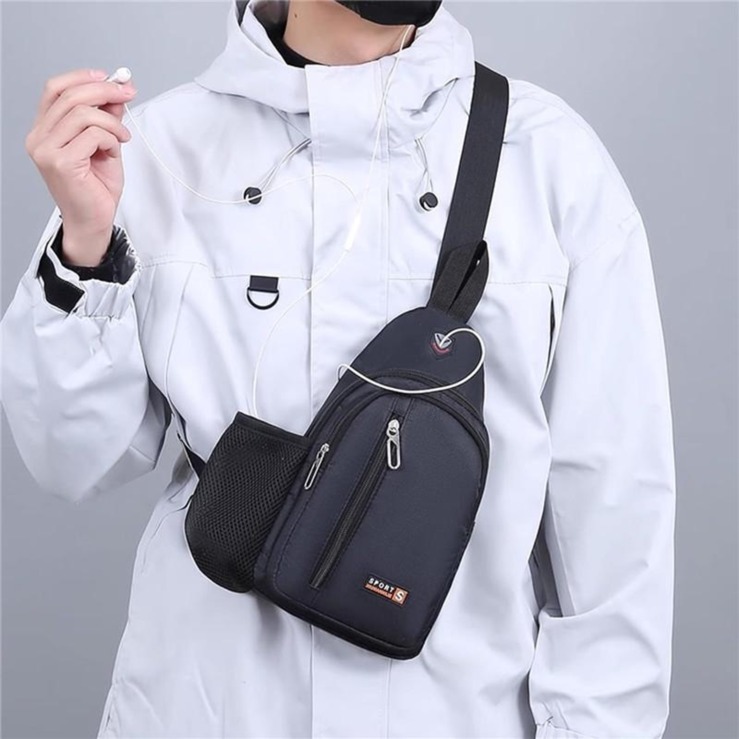 Small Sling Bag Backpack Crossbody Bags for Women Men Travel Hiking.
