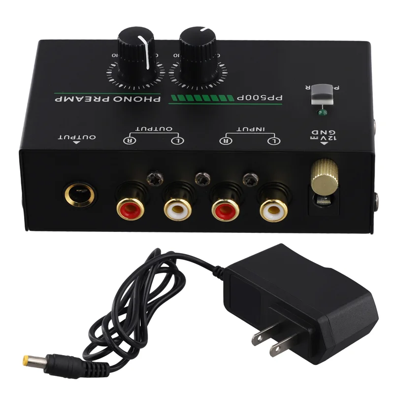 Préampli de platine ABFN-Phono, préamplificateur de phonographe avec entrée R C A, sortie RCA/TRS, pour lecture d'enregistrement de platine