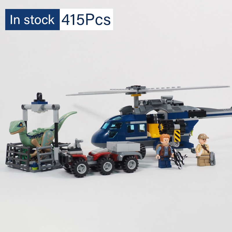 2024 ใหม่รุ่นสต็อก Blue's เฮลิคอปเตอร์ Pursuit Jurassics Building Blocks 75928 ของเล่นเพื่อการศึกษาเด็ก