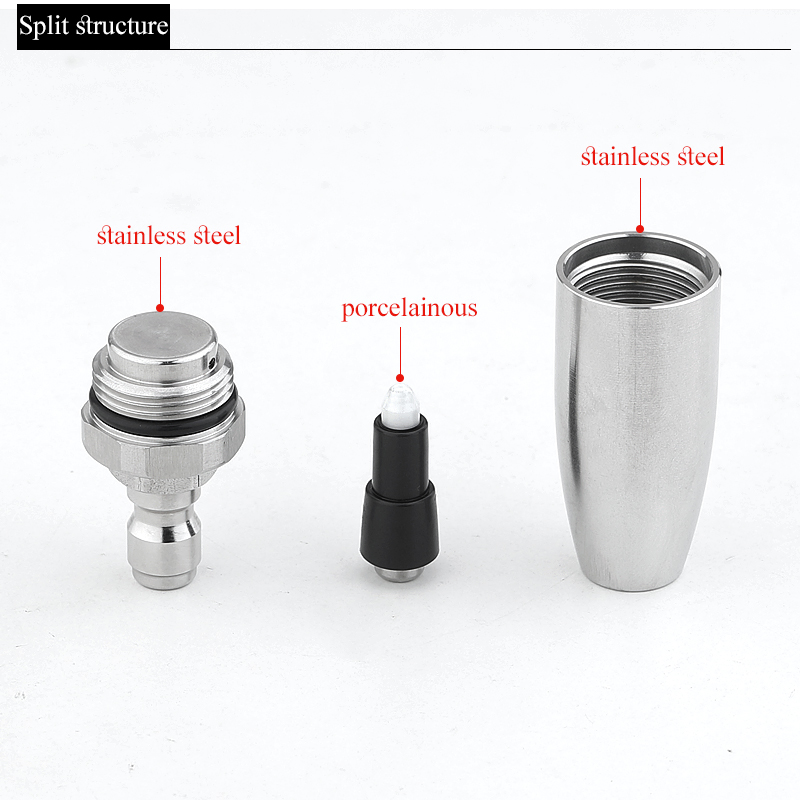Car Wash Accessories High Pressure Water Gun Nozzle Stainless Steel Lotus Nozzle 360° Rotating Rust Removing Quick Connector