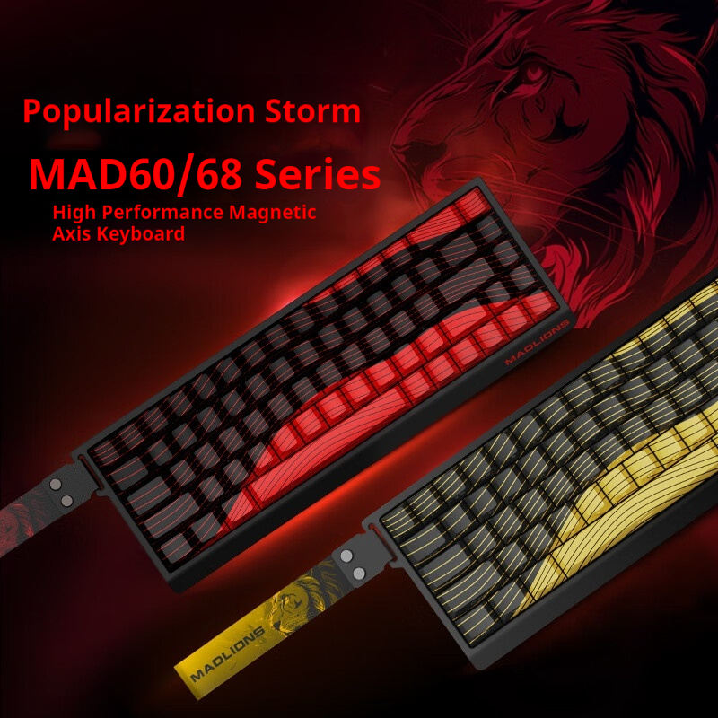FGG Madcatz MAD60/68 HE Mad 60he 8K Teclado mecánico interruptor magnético Madlions Mad 68he teclados para juegos por cable Gamer personalizado