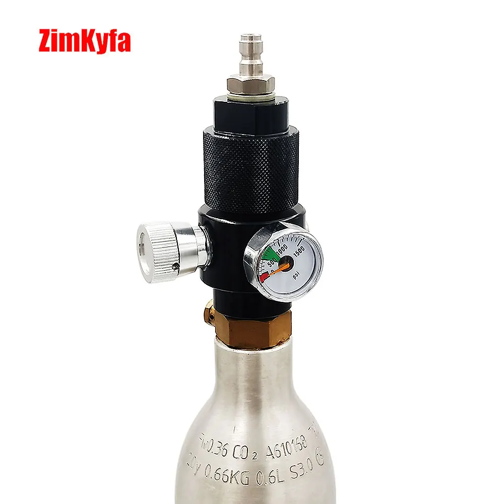 HPA Regulating Regulator Co2 Valve W/ US Foster or 8mm Quick Disconnect Adapter Male Plug DIY Kit For G1/2-14 Tank Bottle