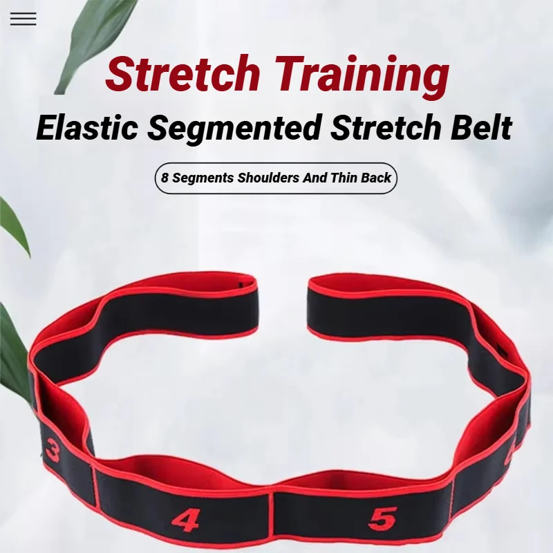 Cintura di allungamento per yoga da danza a 8 sezioni Pilates Tensione fitness Elasticità digitale Fascia di resistenza elastica latina