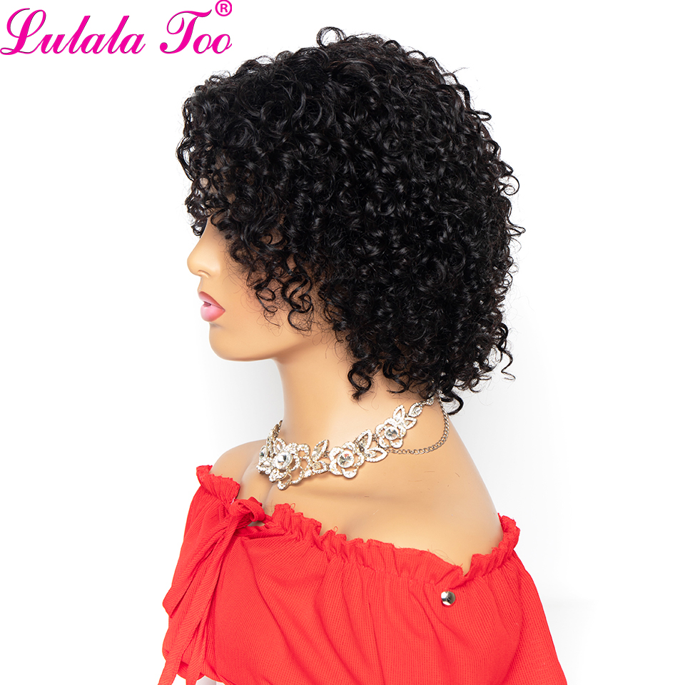 Kinky Curly Bob Peruca Curta para Mulheres, Perucas de Cabelo Humano, Perucas Remy Brasileiras, Cor Natural, Cabelo Yepei, Densidade 150%