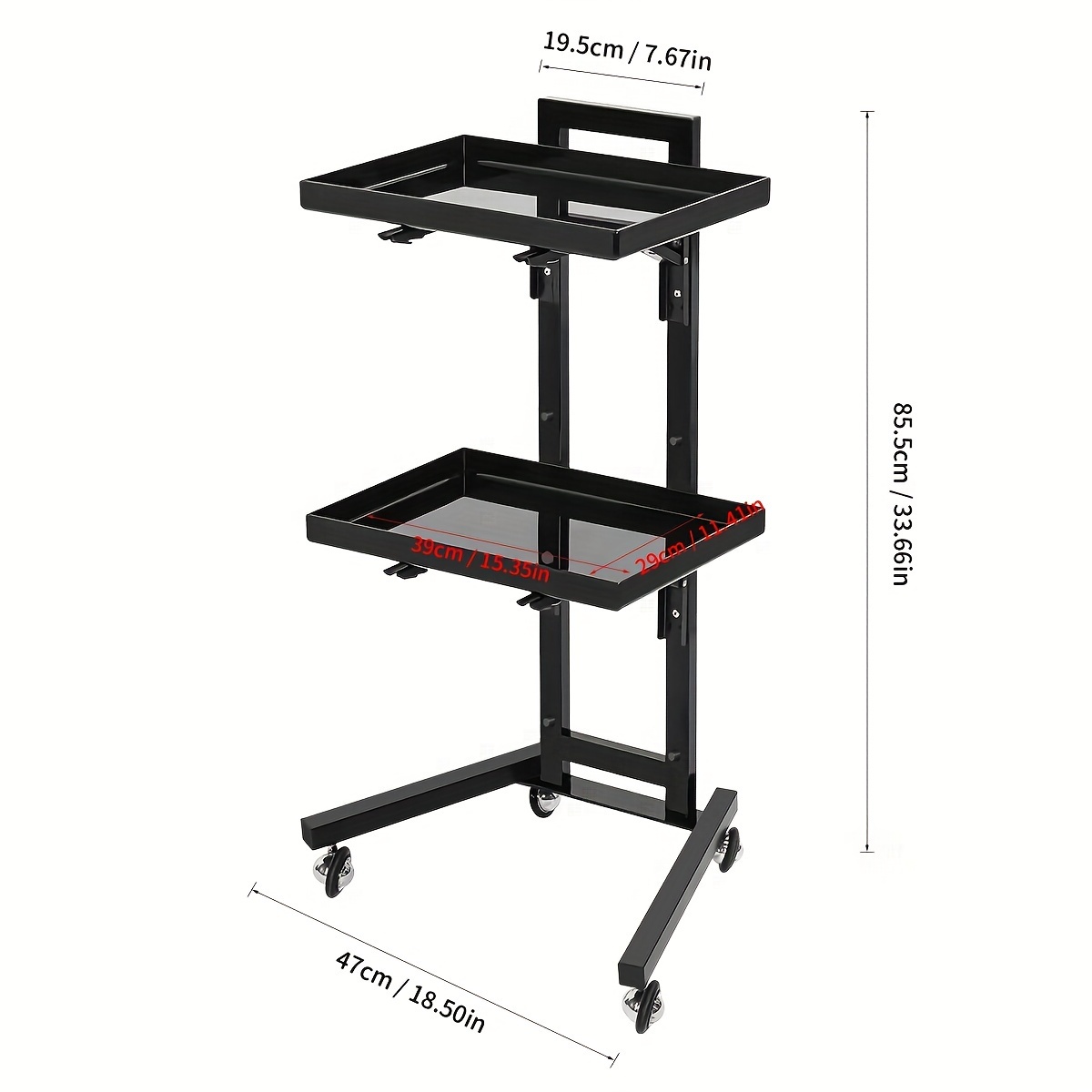 Salon Grade Roller Cart with Storage Function, Metal Structure Suitable for Hair and Beauty Tools