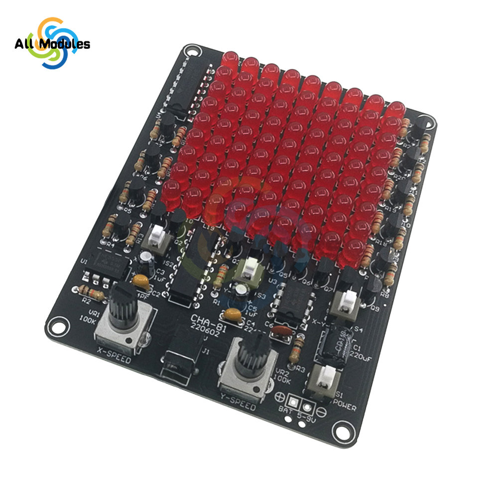 CHA-81 DC5-9V LED Tracking Light parti fai da te Kit di produzione elettronica LED Follow Spot USB/alimentazione a batteria Kit fai da te