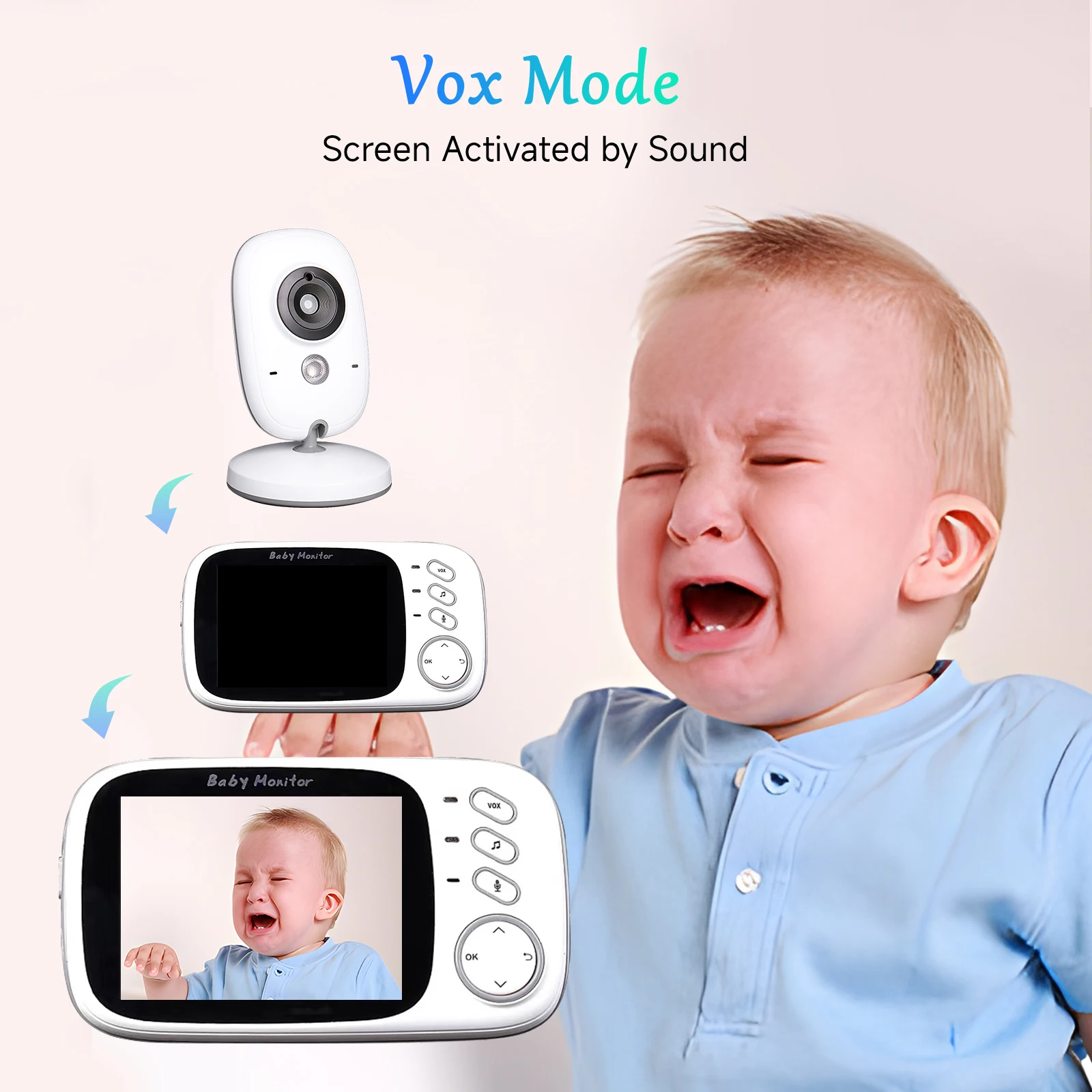 Baby Monitor Neue VB603 Wifi Überwachungskamera 3,2 "LCD Display Video Intercom Digital Kameras Sicherheit-Schutz Für Neugeborene