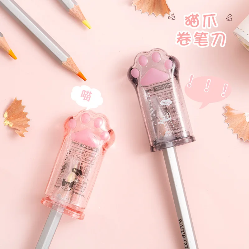 Kawaii Cat Paw Shaped Pencil Sharpener Cancelleria Regalo per bambini Materiale scolastico carino Cancelleria coreana