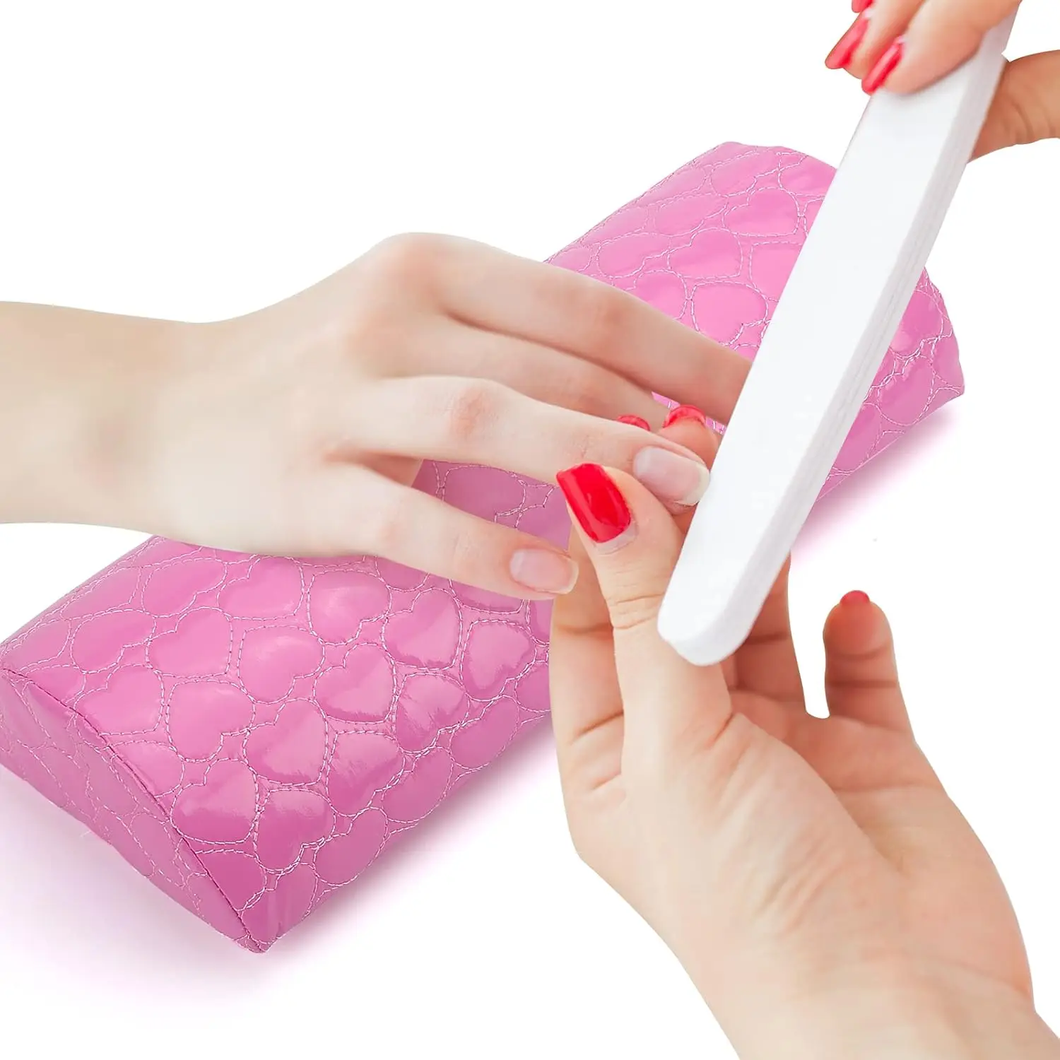 หมอนเล็บ Hand Rest สําหรับเล็บล้างทําความสะอาดได้ PU หนังเล็บที่เท้าแขนที่ถอดออกได้เล็บมือหมอนเบาะเล็บอุปกรณ์เสริม To