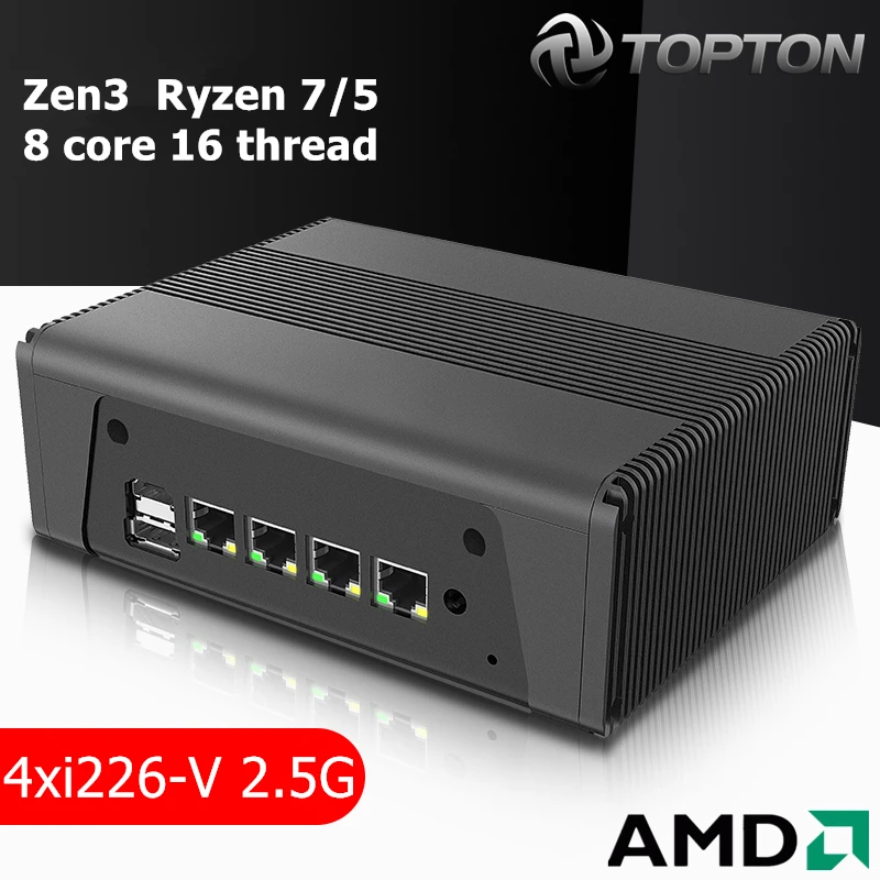 Brandneuer AMD Pfsense 4 * Intel i226 2,5G Firewall Router Ryzen 7 5825U 5800U Prozessor Mini Router PC OPNsense Openwrt Barebone