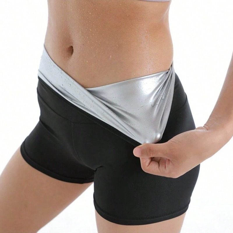 Pantalones deportivos de Sauna para mujer, mallas térmicas con Control de grasa, moldeadores de cuerpo, bragas de Control elásticas para Fitness, pantalones cortos ajustados de cintura