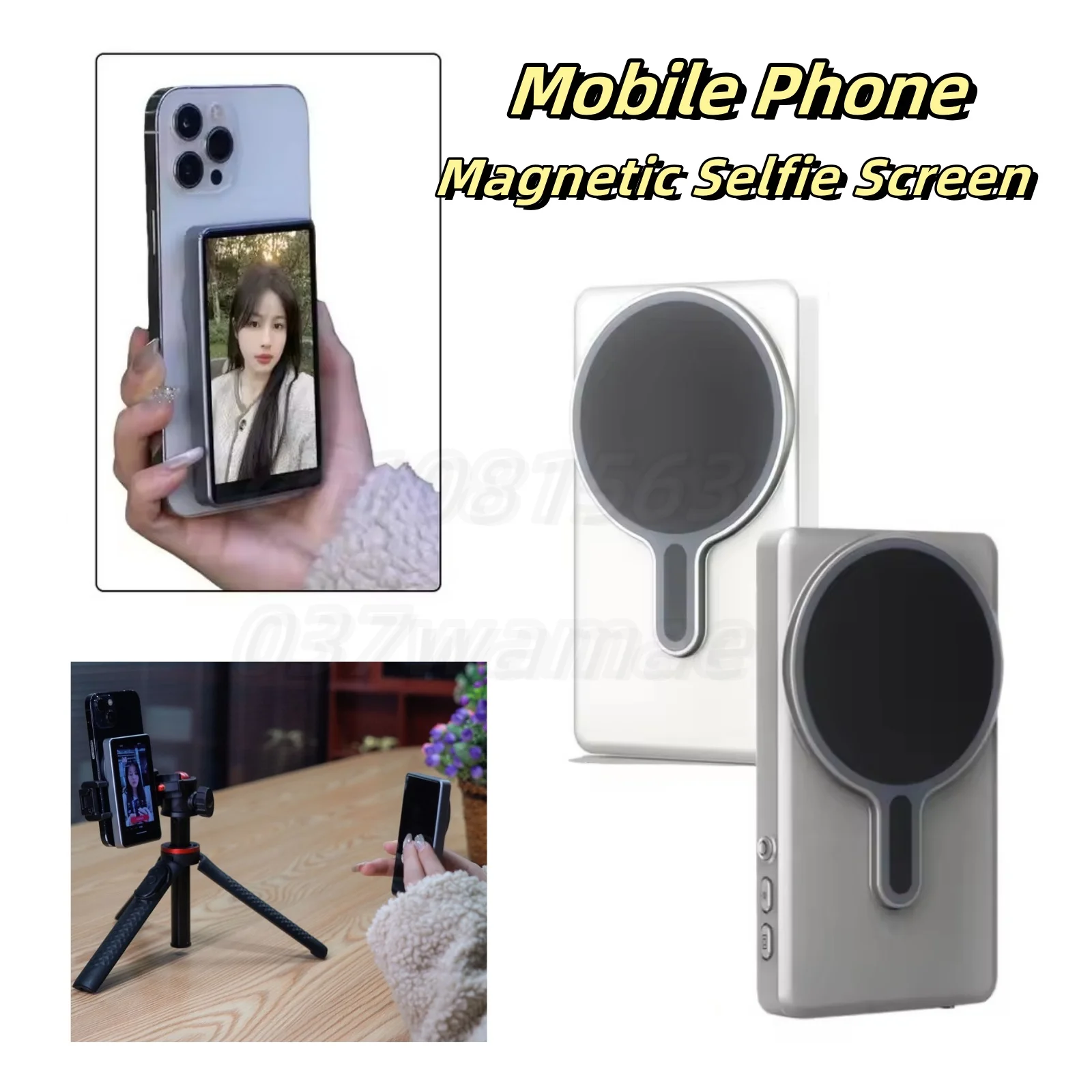 Nueva pantalla magnética de Monitor de Selfie Vlog para teléfono cámara trasera para cámara trasera de Selfie Compatible con iPhone Android