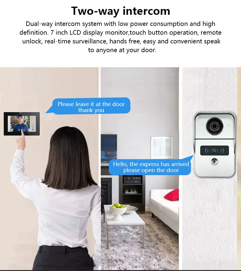 Tuya Smart Wifi 2-draads intercom videodeurbelsysteem voor thuisdeurtelefoon Ondersteuning IP-camera