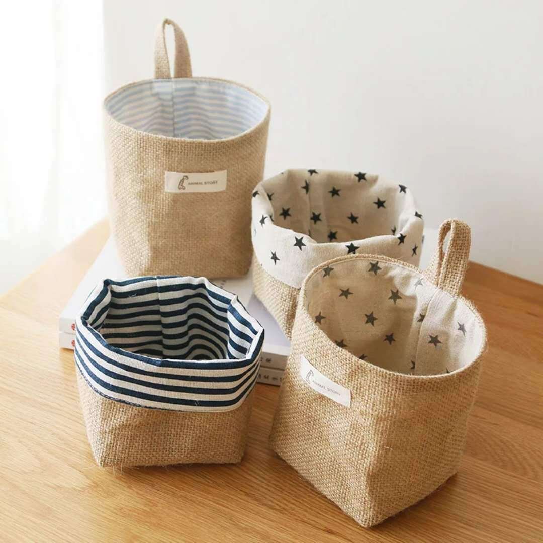 Bolsillo de pared colgante pequeño de estilo nórdico, bolsa de almacenamiento