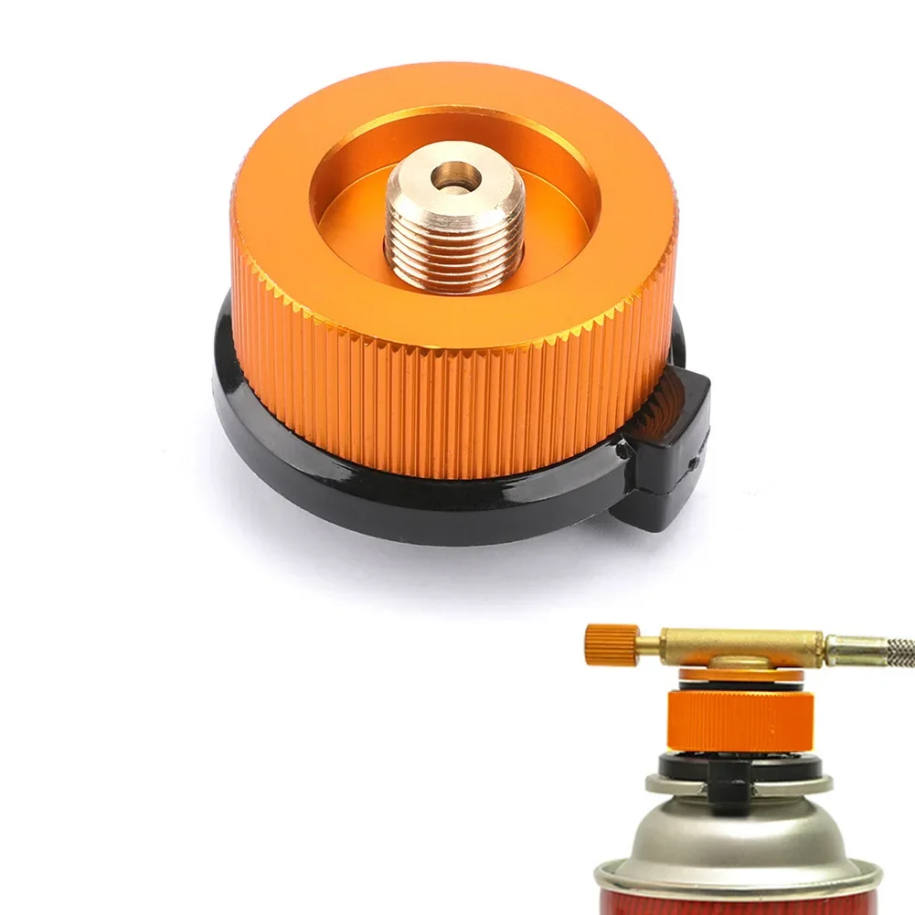 Adattatore per bruciatore per fornello da campeggio all'aperto, connettore per convertitore per forno di tipo diviso, adattatore per bombola del serbatoio della cartuccia del gas con spegnimento automatico