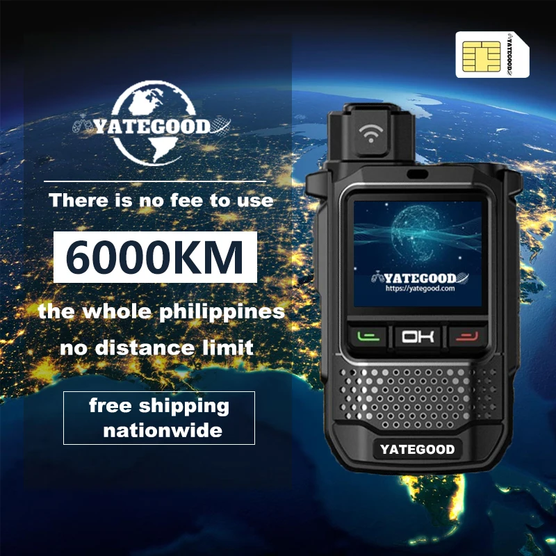 YATEGOOD G650 Walkie Talkie Sin límite de distancia Intercomunicador Larga modo de reposo Portátil Más de 5000 KM 4G 5G
