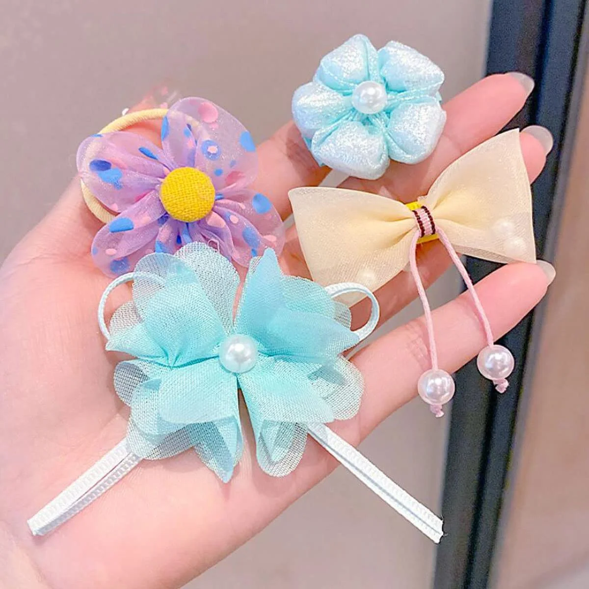 10 pçs bonito laços de cabelo do bebê arco-íris snap grampos de cabelo totalmente forrado antiderrapante flor presilhas para meninas crianças acessórios de cabelo