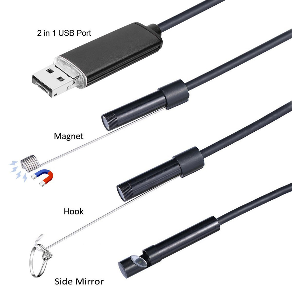 3в1 USB 5,5 мм эндоскопическая камера CMOS бороскоп осмотр отоскопическая камера для Android и компьютера цифровой микроскоп