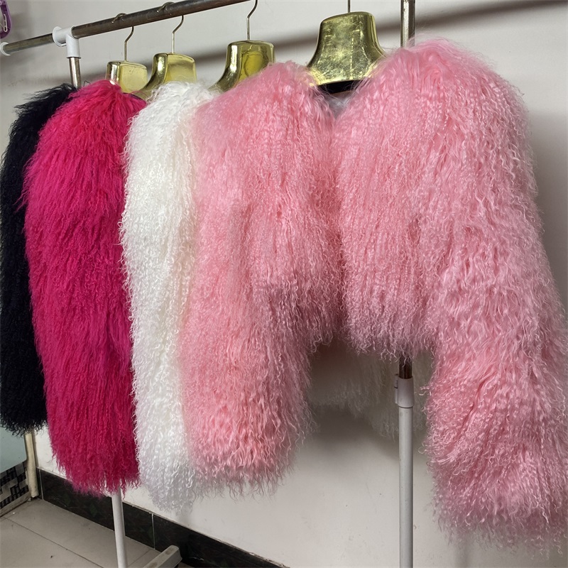 2025 Nieuwe Winter Herfst Mode Echt Bont Jas Vrouwen Echte Mongolië Schapen Bontjas