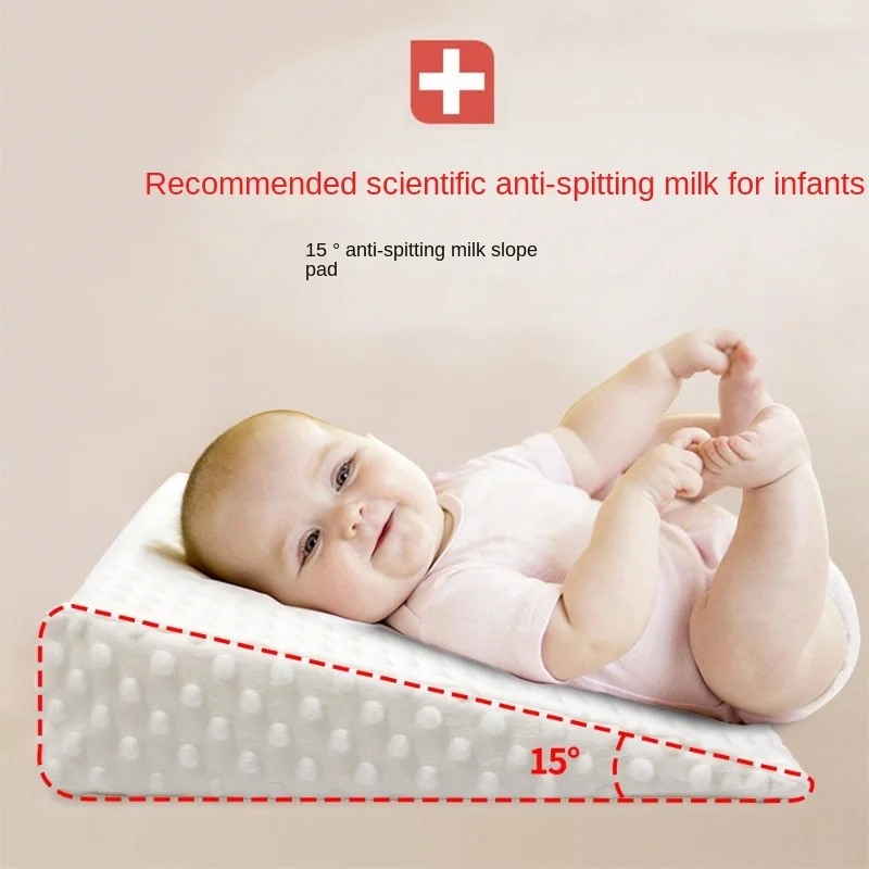 Cuscino per cuscino in pendenza di latte antisputo Kawaii per bambini Cuscino per memoria per neonato Cuscino per bambino antiscivolo leggero e traspirante