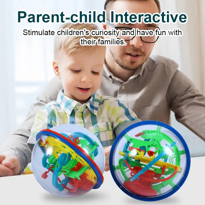 เกมลูกบอลเขาวงกต 3 มิติ - เกมท้าทายสติปัญญา Perplexus Labyrinth พร้อมฐานตั้งโชว์ผลสำหรับเด็กและผู้ใหญ่ ของขวัญฝึกสมอง
