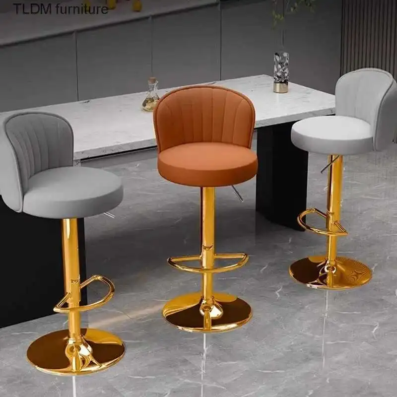 Cadeira de bar de escritório de luxo cozinha moderna nordic bar europeu casa metal tabourets de bar móveis decoração