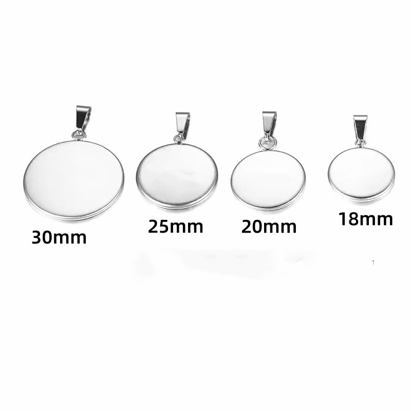 10 sztuk/partia bazy kaboszonu ze stali nierdzewnej, zawieszki do wyrobu biżuterii pasujące do rozmiarów 18, 20, 25, 30 mm
