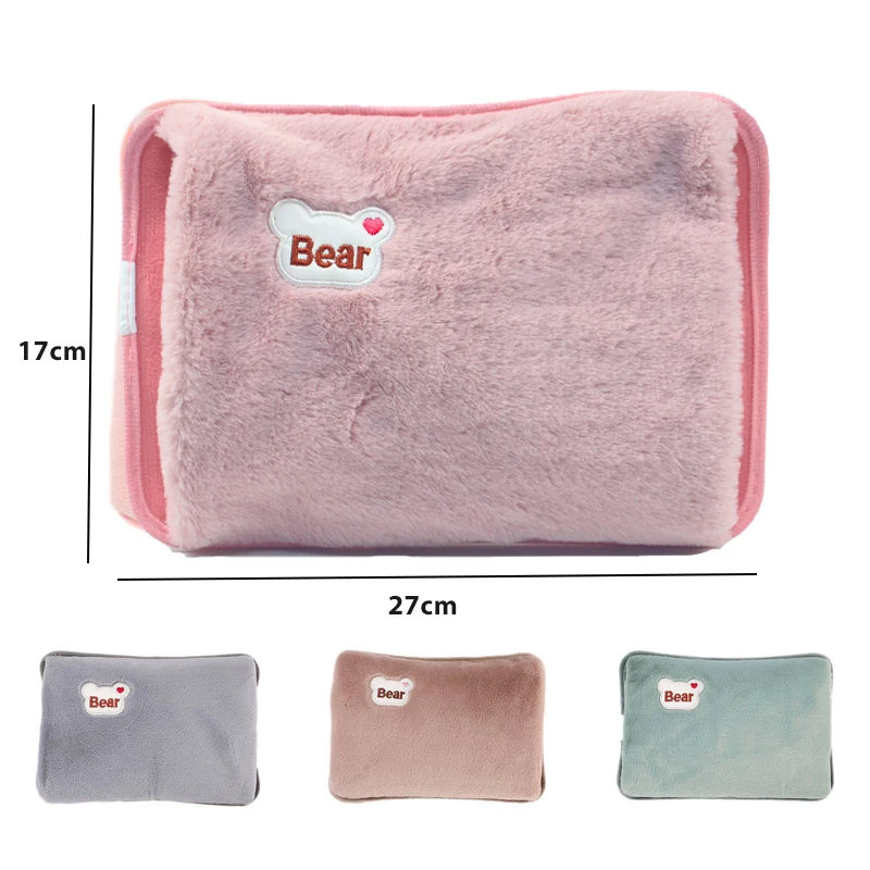 ชาร์จน้ําร้อนขวดน่ารักไฟฟ้ามืออุ่น EU Plug Reusable Hot Compress กระเป๋าเครื่องทําความร้อน Pad กระเป๋ามืออุ่น