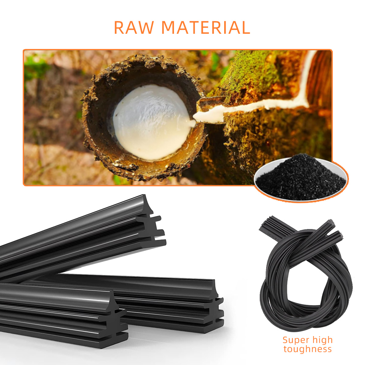 Car windshield rubber strip wiper 6mm car wiper blade 14 "16" 17 "18" 19 "20" 21 "22" 24 "26" 28 "30" 32 "wiper accessories ﻿