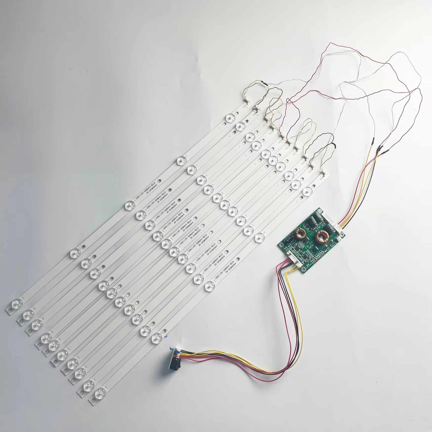 10 Stück 495 mm LED-Hintergrundbeleuchtungsstreifen 5 Lampen Linsen-Kit Board Fliter für 42 43 46 47 48 Zoll LCD-TV 12 V Eingang Update CCFL-Werbetafel