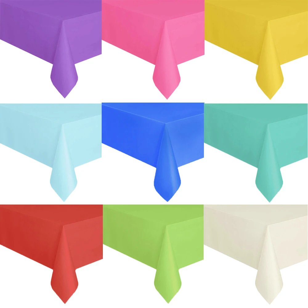 1 pz tovaglie usa e getta color macaron tovaglia in plastica per feste per decorazioni fai da te per matrimoni, compleanni, feste di Natale