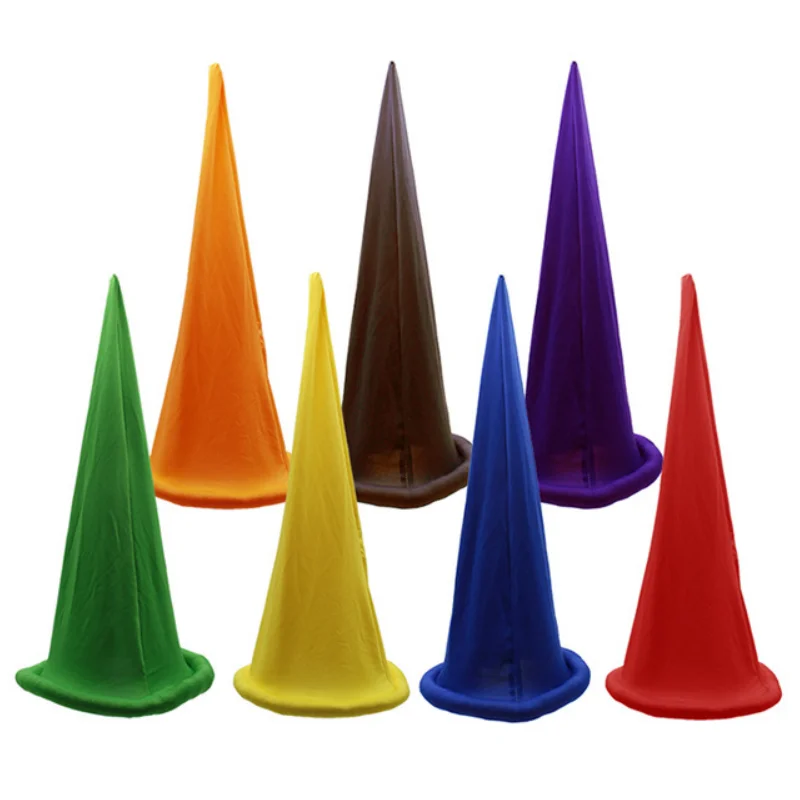 Seven Dwarfs Christmas Hats For Party Cosplay Costume Hats Aldult Cute Solid Color Long Rolled Caps Happy Birthday Party Props