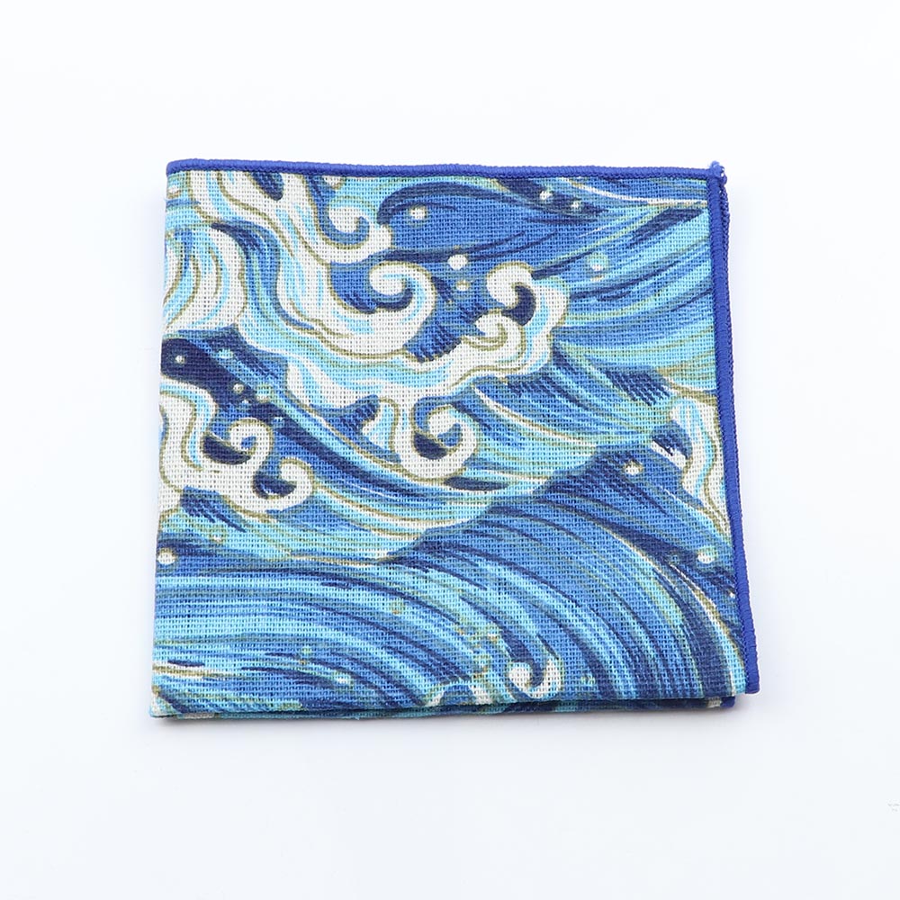 การ์ตูนที่มีสีสันผ้าลินินผ้าเช็ดหน้าดอกไม้สัตว์พิมพ์ Hankie งานแต่งงานของขวัญพ็อกเก็ต Tuxedo Bow Tie อุปกรณ์เสริมของขวัญ