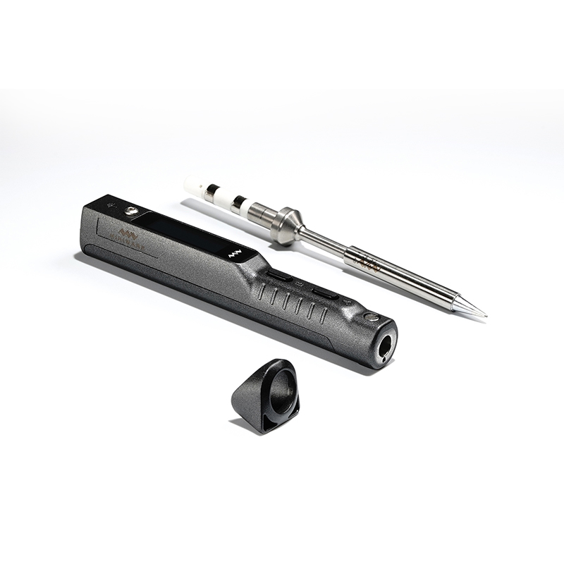 Miniware TS101 Lötkolben, elektrisch, 65 W, temperaturprogrammiertes LCD, neu, verbessertes TS100 mit Lötspitzen-Set