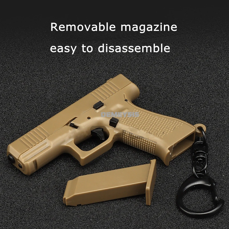 Mini G45 Shape Keychain Portable Decorations Tactical Pistol Shape Keychain Hunting Gun Weapon Realistic Model Keyring Toy