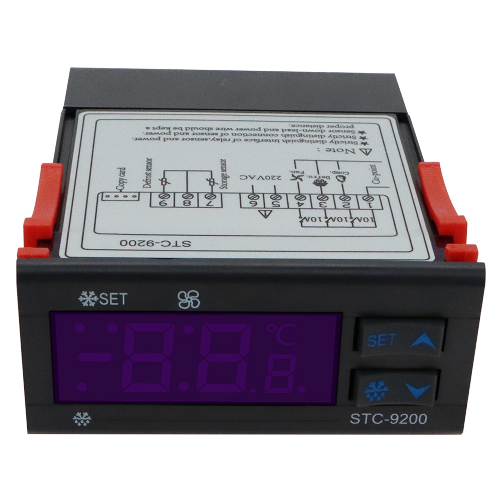 BABQ STC-9200 Cyfrowy regulator temperatury Termoregulator z funkcją alarmu wentylatora odszraniania chłodniczego AC 220 V