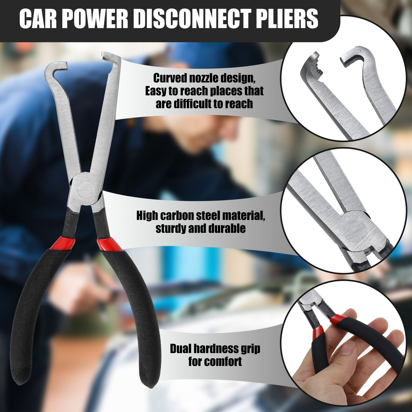 Ferramenta de desconexão elétrica automática, alicate multiuso de remoção de conector elétrico para carro, motocicleta, ferramentas de reparo automotivo