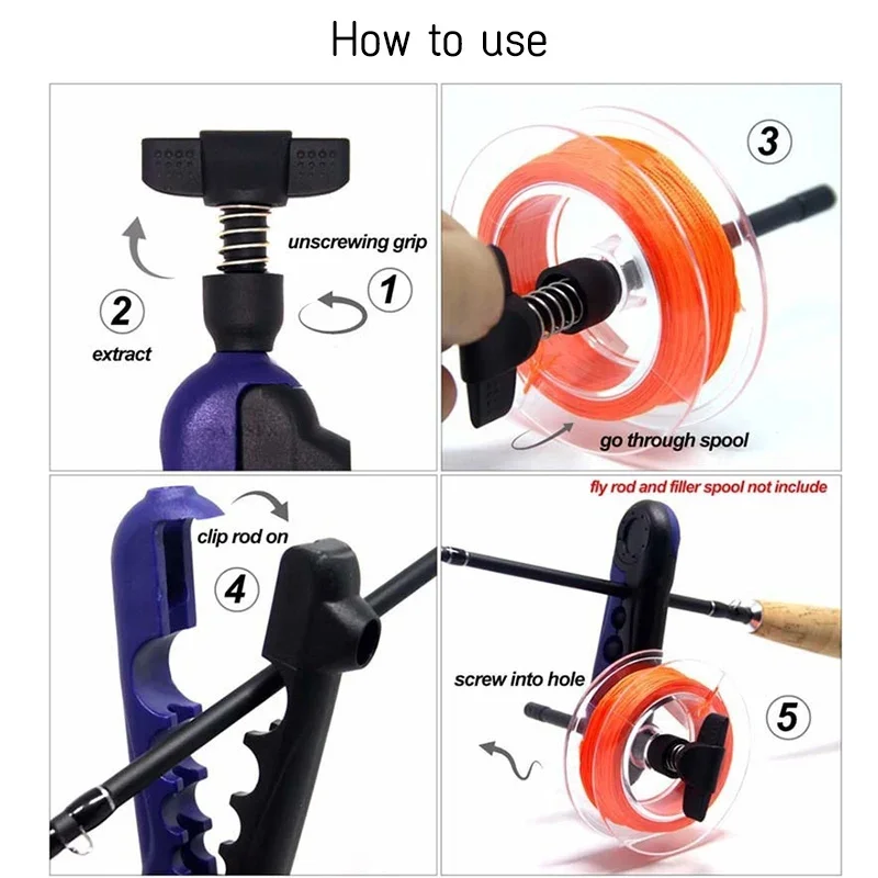 Avvolgitore per lenza portatile Baitcasting Spinning Reel Line Spooler Machine ABS Spooling Attrezzature per la pesca alla carpa Strumenti di avvolgimento