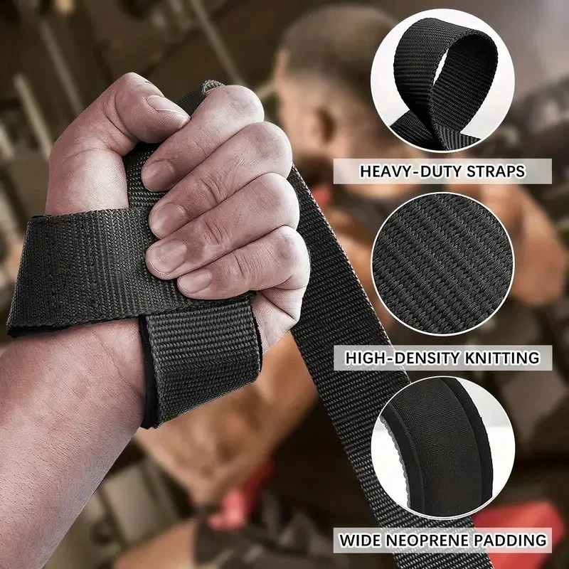Weightlifting Wrist Straps Strength Training Adjustable Non-slip Gym Fitness Lifting Strap Wrist Support Sports Grip Band