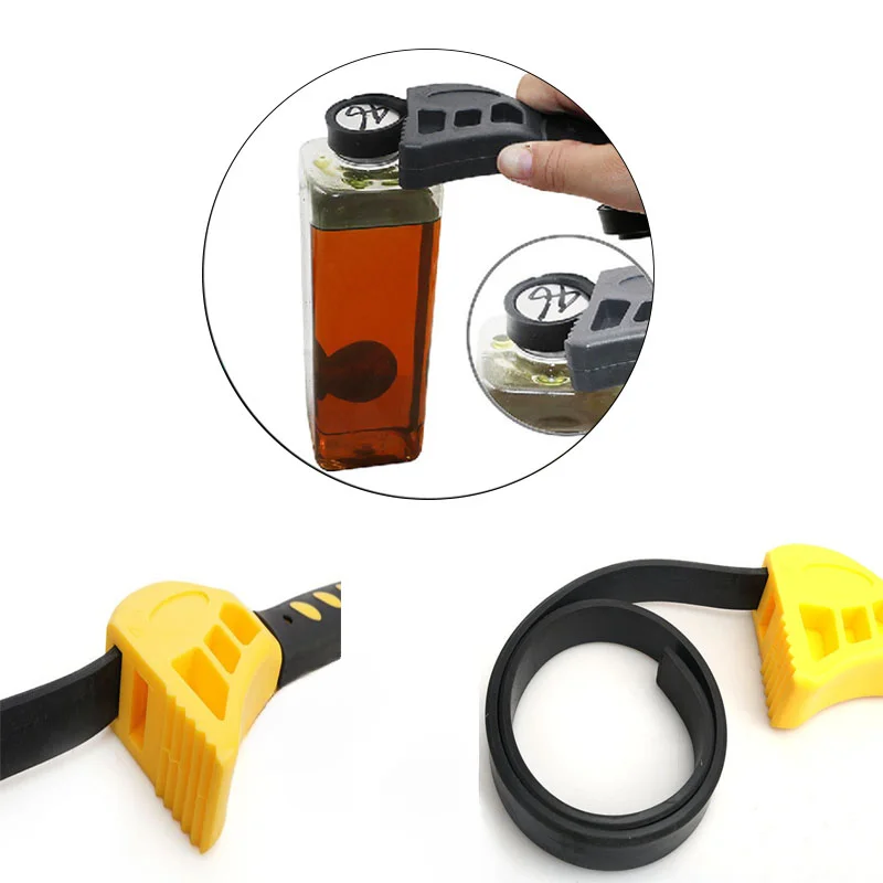 1Pcs 6inch Belt Wrench Oil Filter Puller Strap Spanner Chain Wrench Strap Opener, Adjustable Disassembly Tool