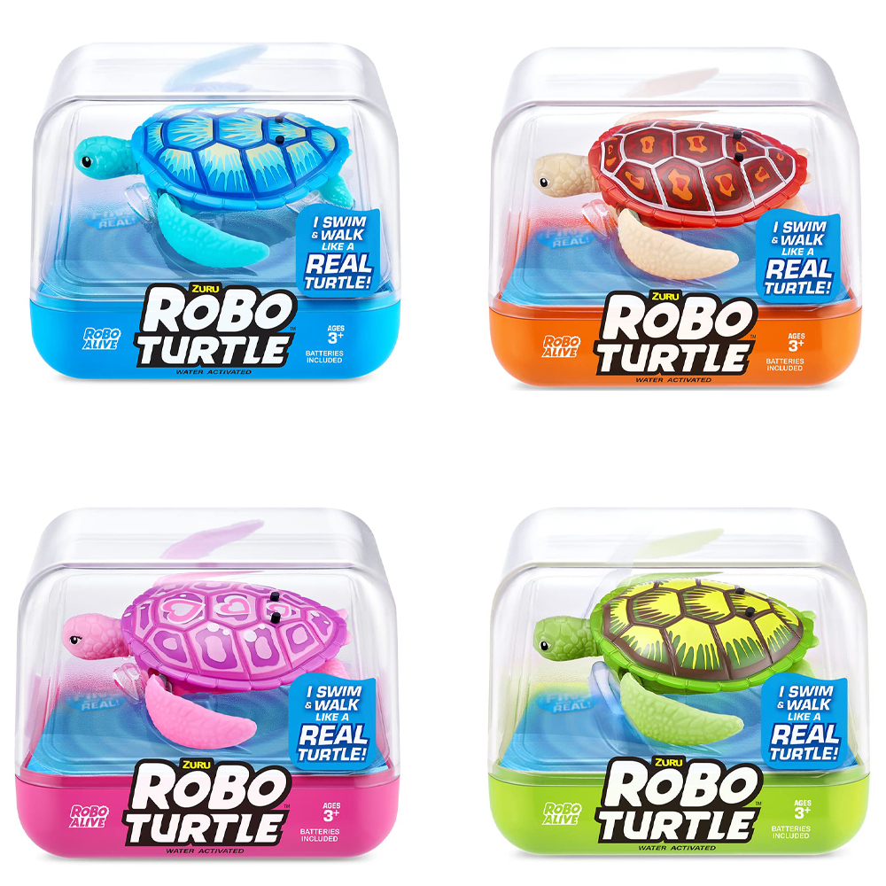 Robo Alive-Tortue de natation robotique activée par l'eau, jouets pour enfants, animaux de compagnie électroniques, livré avec 24.com